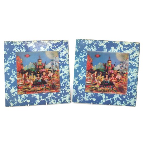 1057 - Two Their Satanic Majesties Request vinyl LP records by The Rolling Stones with hologram covers, eac... 