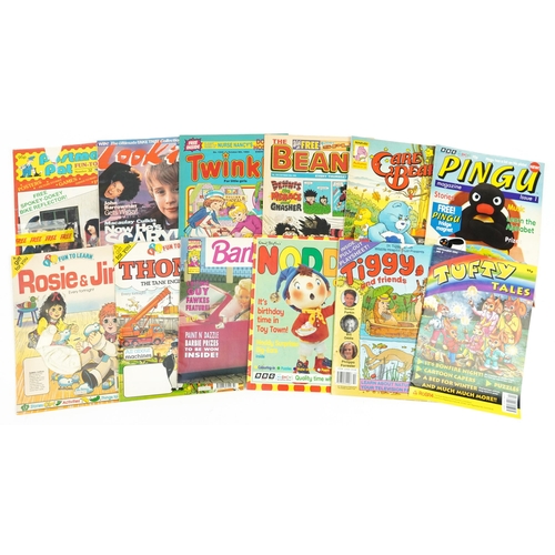 2447 - Vintage children's magazines including Rosie and Jim, Pingu issue 1, Noddy and Tufty Tales