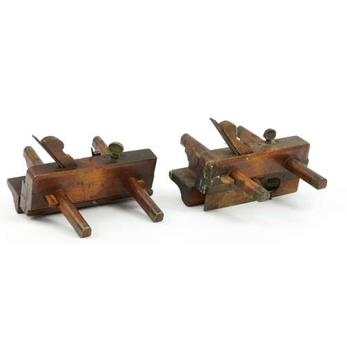 683 - Two 19th century boxwood plough planes including John Moseley & Son and Marples & Son numbered 1943