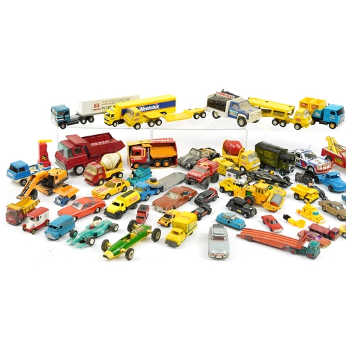 1556 - Vintage and later diecast, tinplate and other vehicles including Corgi Buick Regal, Buddy L, Lone St... 