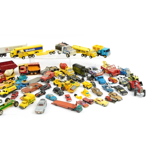 1556 - Vintage and later diecast, tinplate and other vehicles including Corgi Buick Regal, Buddy L, Lone St... 