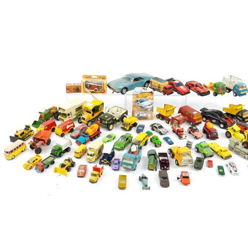 1555 - Vintage and later diecast, tinplate and other vehicles including Tonka, Lone Star, Matchbox and Corg... 