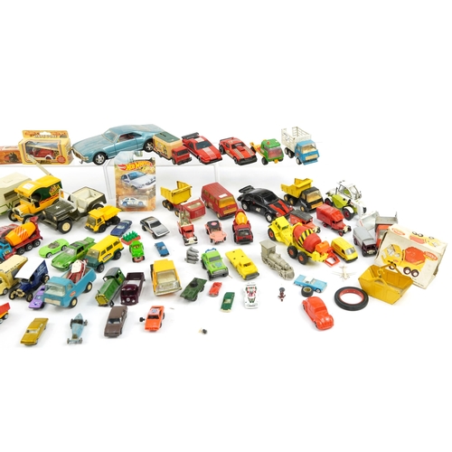 1555 - Vintage and later diecast, tinplate and other vehicles including Tonka, Lone Star, Matchbox and Corg... 