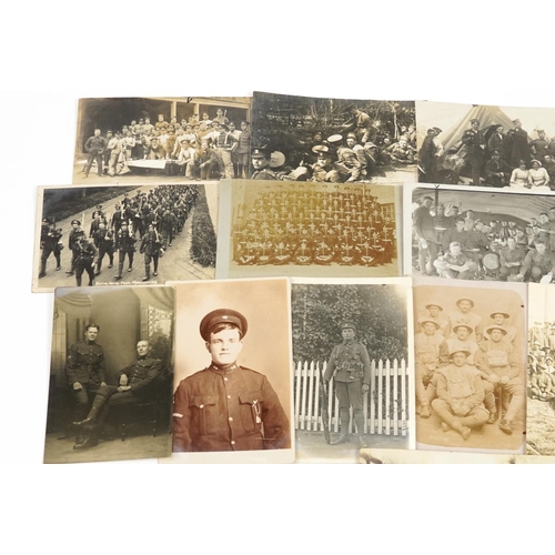 2459 - World War I and later military interest postcards mostly relating to The Buffs, some real photograph... 