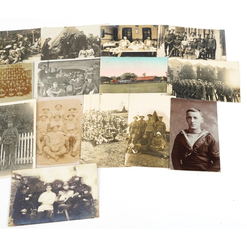 2459 - World War I and later military interest postcards mostly relating to The Buffs, some real photograph... 