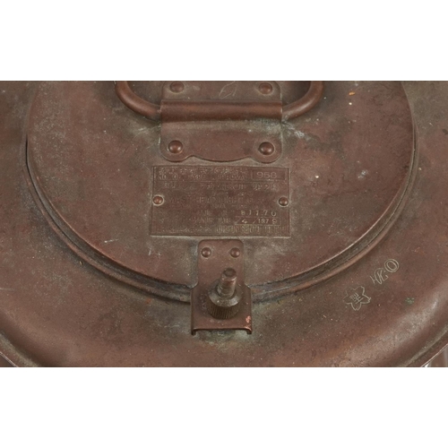 322 - Shipping interest Nippon Sento Co Ltd mast head light with plaque numbered 958, 45cm high