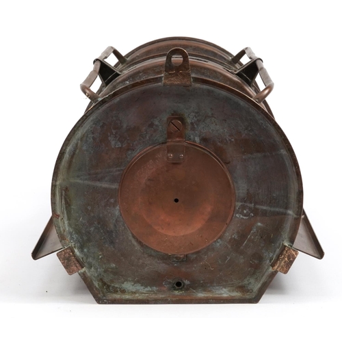 322 - Shipping interest Nippon Sento Co Ltd mast head light with plaque numbered 958, 45cm high