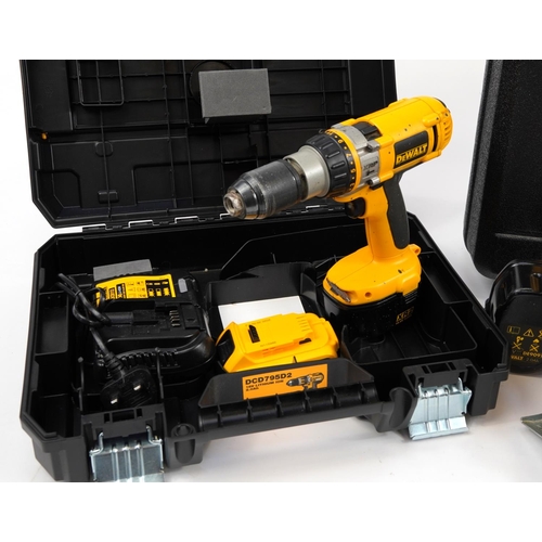 1181 - Dewalt power tools comprising circular saw with case model DW935, cordless drill with case model DW9... 