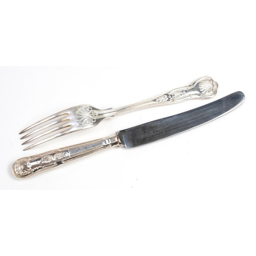 1000 - John Mason six place canteen of silver plated cutlery, 40cm wide