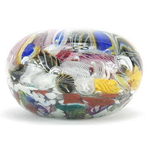 365 - 19th century Venetian millefiori glass paperweight, approximately 5.2cm in diameter