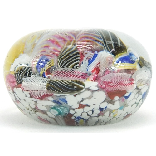 365 - 19th century Venetian millefiori glass paperweight, approximately 5.2cm in diameter