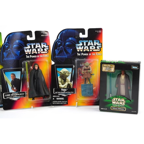 1407 - Star Wars action figures housed in sealed blister packs and boxes including Oola & Salacious Crumb s... 