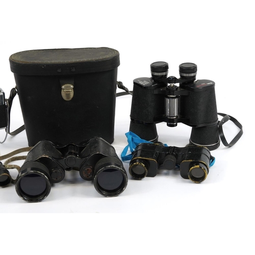 1176 - Four pairs of vintage and later binoculars and a Yashica Electro 35 camera