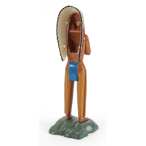 699 - Advertising figure of an American Red Indian, possibly for tobacco, 34cm high