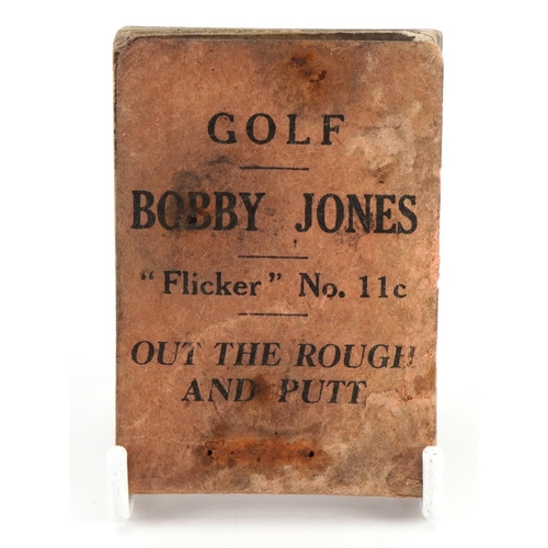 2453 - Vintage golfing interest Bobby Jones Flicker book no. 11, Out the Rough and Putt