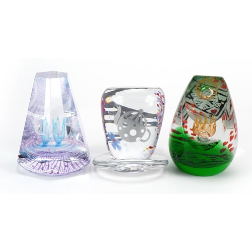 586 - Sarah Peterson for Caithness Glass, three paperweights comprising Wonderland, limited edition 23/100... 