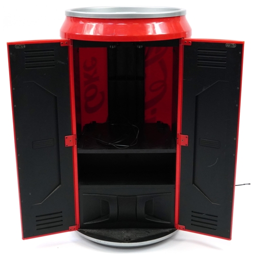 937 - Retro Coca Cola can design HiFi cabinet with built in speakers model C?, 89cm high