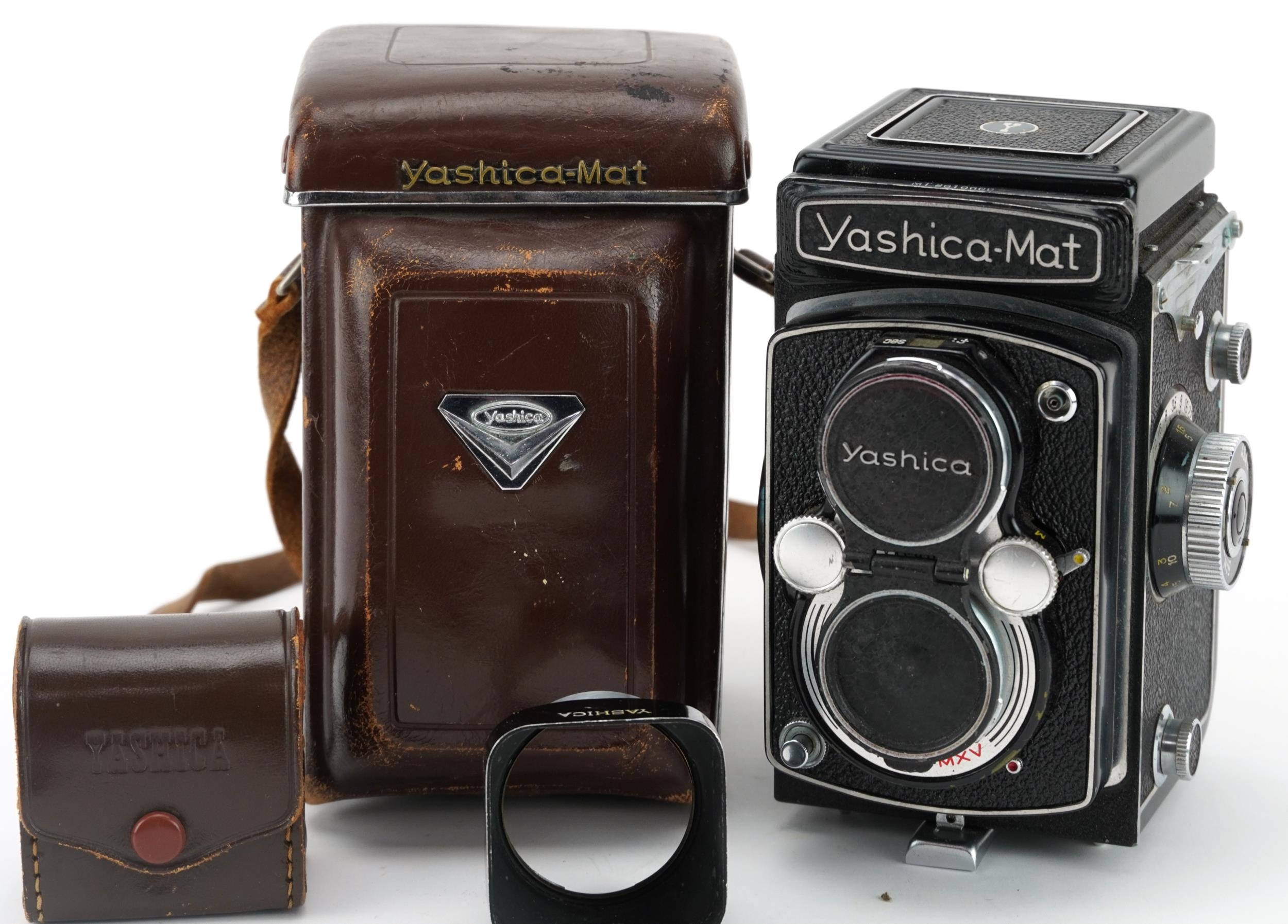 Vintage Yashica-Mat Copal-MXV camera with leather case