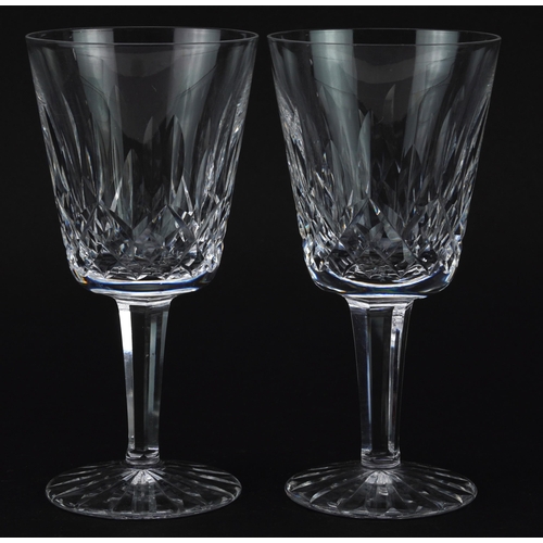 708 - Pair of Waterford Crystal drinking glasses, each 17.5cm high