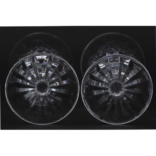 708 - Pair of Waterford Crystal drinking glasses, each 17.5cm high