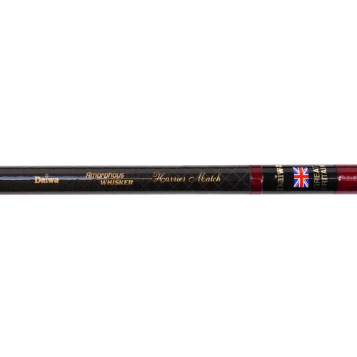 664 - Six Daiwa carbon fishing rods with cases comprising Lightening, Cavalier 2, Amorphous Whisker, Harri... 