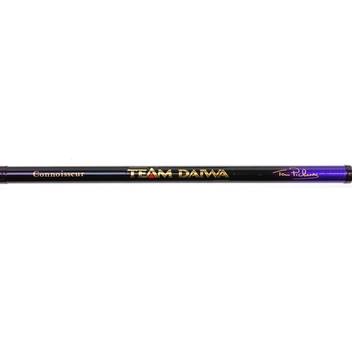 664 - Six Daiwa carbon fishing rods with cases comprising Lightening, Cavalier 2, Amorphous Whisker, Harri... 