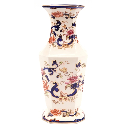 588 - Large Mason's ironstone Mandalay vase, 43cm high