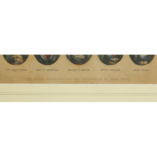 844 - After Thomas Baxter - The Allied Sovereigns and The Commanders of their Forces, 19th century print i... 