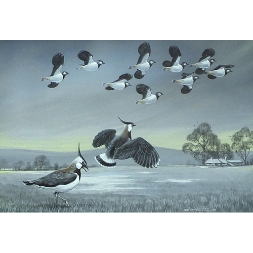 450 - Don Forrest - Birds in flight and Ducks on Water, set of three 1970s watercolour and gouaches, two w... 