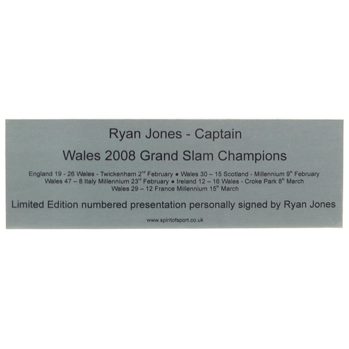 2456 - Welsh rugby interest signed photo display of Ryan Jones and The Perfect Year, Wales' Grand Slam Cham... 