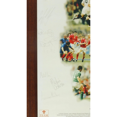 2456 - Welsh rugby interest signed photo display of Ryan Jones and The Perfect Year, Wales' Grand Slam Cham... 