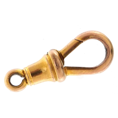 2089 - 9ct gold jewellery clasp, 2.1cm high, 2.1g