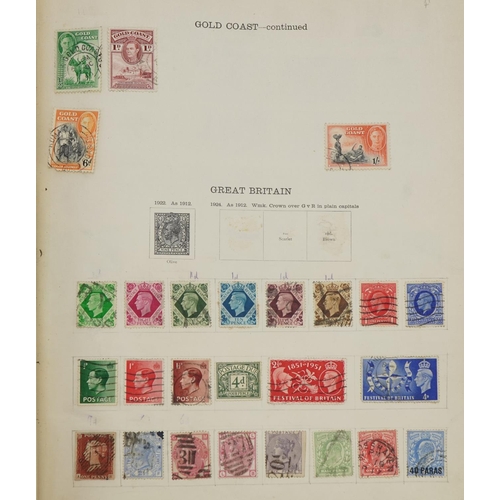 2589 - The Ideal Postage Stamp album with some useful commonwealth and world stamps