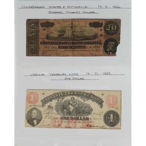 2533A - USA banknotes including mainly old, Confederate and some modern