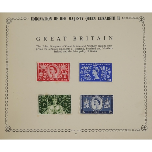 2585 - Coronation stamps for Queen Elizabeth II 1953 in booklet