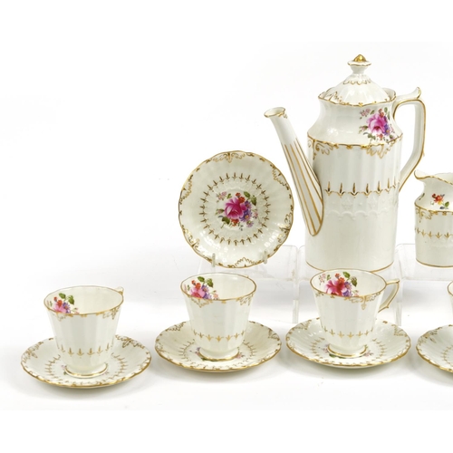 757 - Royal Crown Derby part coffee service retailed by Tiffany & Co of New York comprising coffee pot, fo... 