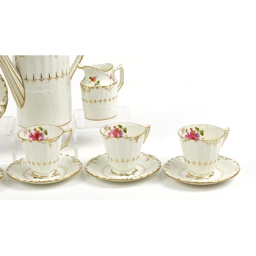 757 - Royal Crown Derby part coffee service retailed by Tiffany & Co of New York comprising coffee pot, fo... 