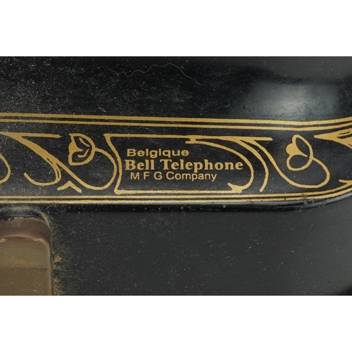 627 - Early 20th century Belgian dial bell telephone by MFG Company