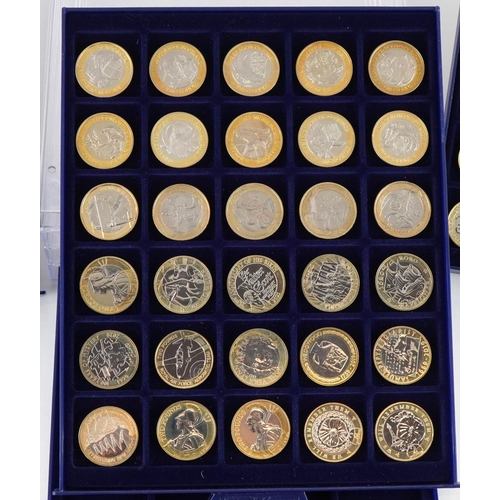 2542 - Good collection of Elizabeth II coinage arranged in a four drawer collector's chest, some silver com... 