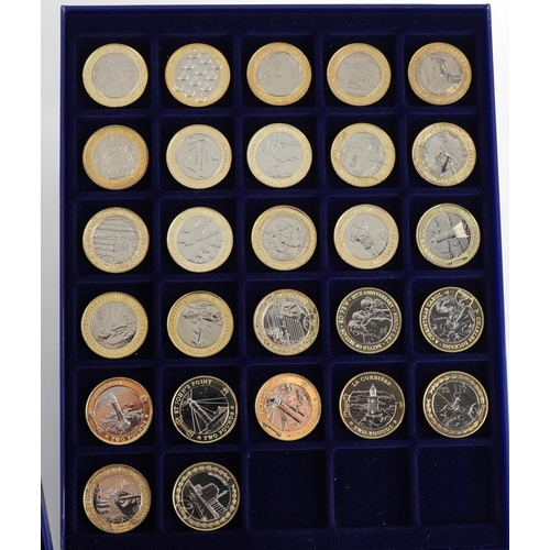 2542 - Good collection of Elizabeth II coinage arranged in a four drawer collector's chest, some silver com... 