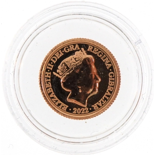 2538 - Elizabeth II 2022 miniature gold coin