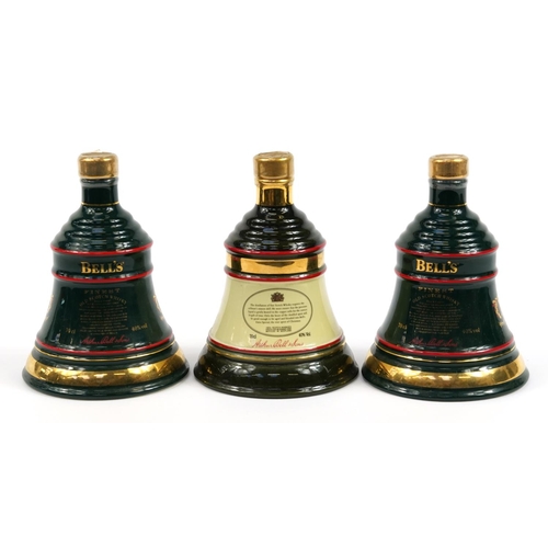 963 - Three Wade Bell's Scotch whiskey Christmas decanters with contents