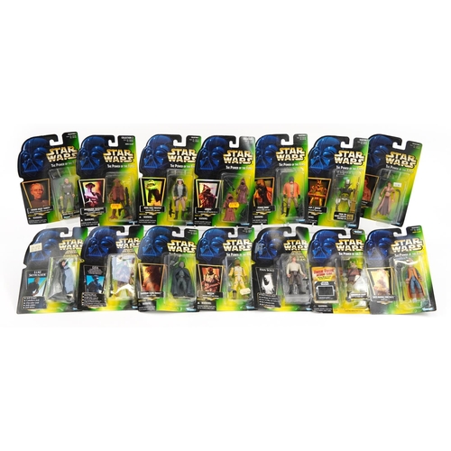 1408 - Fourteen Star Wars Power of the Force action figures by Kenner, housed in sealed blister packs inclu... 