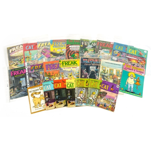 2445 - Collection of vintage magazines including The Adventures of Fat Freddy's Cat and The Fabulous Furry ... 