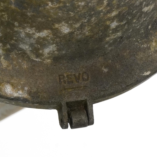 556 - Vintage Revo cast metal street lamp, 125cm high