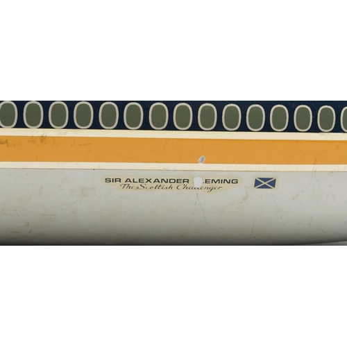 525 - British Caledonian 1/50 scale model DC10 aeroplane by Space Models circa 1977, 105cm in length