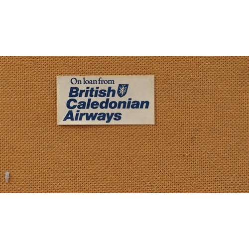 529 - British Caledonian Airways, aviation interest dartboard with case