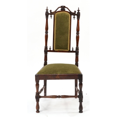 899 - Victorian rosewood side chair, 92cm high