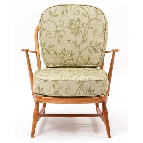 896 - Ercol light elm Windsor armchair, 85cm high