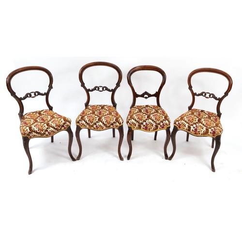 913 - Four Victorian dining chairs, 84cm high